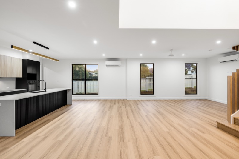 Open-plan kitchen and living
