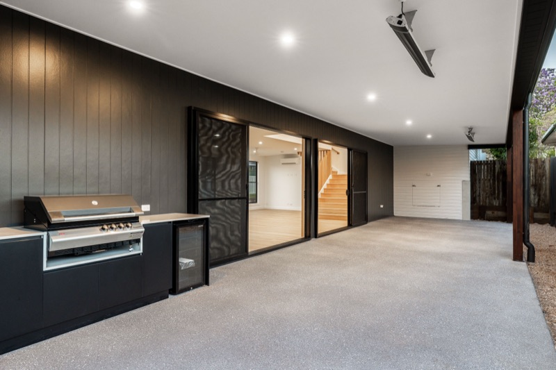 Covered outdoor room with built-in barbecue, Mount Lofty