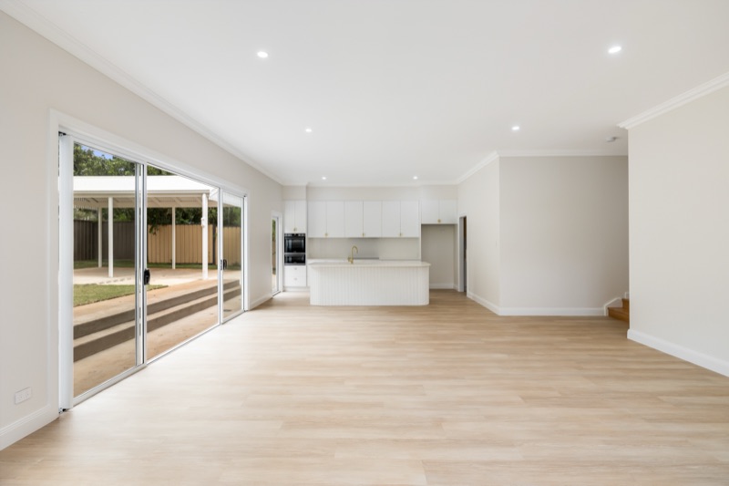 Open-plan living and dining in the new extension